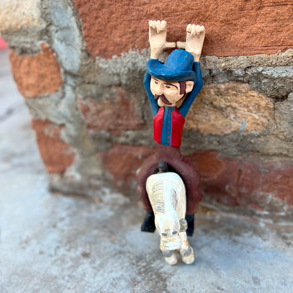 Wooden Hanging Cowboy