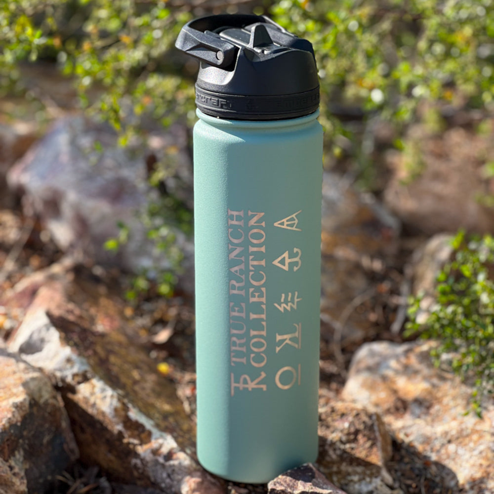 Stainless Steel Water Bottle green — Rancho Luna Lobos